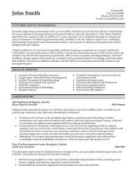 A Professional Resume Template For A Customer Service
