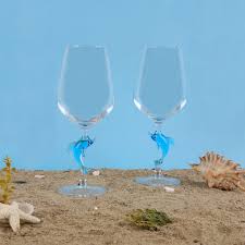 Dolphin Wine Glasses Beach Wine Glass