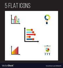 Flat Icon Diagram Set Of Chart Easel Infographic