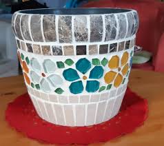 Mosaic Pot Pot Large Indoor Outdoor