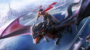 Dragon Warrior Riding Fantasy Art ...