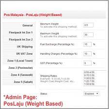 94 items found in poslaju. Opencart Mx5 Poslaju Flat Rate Rate Per Item Weight Based