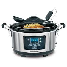 ( 4.2 ) out of 5 stars 132 ratings , based on 132 reviews current price $32.99 $ 32. Hamilton Beach Set And Forget 6 Qt Stainless Steel Programmable Slow Cooker With Temperature Probe 33967 The Home Depot
