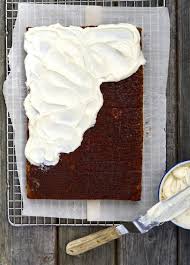 This thin cake is blanketed with a warm, pourable frosting and topped with pecans. 25 Irresistible Sheet Cakes The View From Great Island