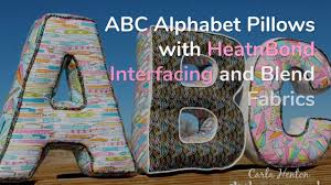 fabric bias strips for alphabet pillows