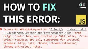 null has been blocked by cors policy