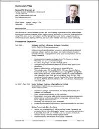 Curriculum Vitae Format Sample Resume Templates Design For Job