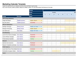 marketing calendar template growth