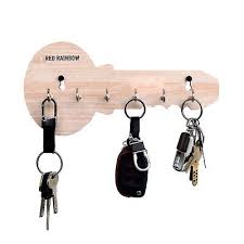 6 hooks wooden key holder
