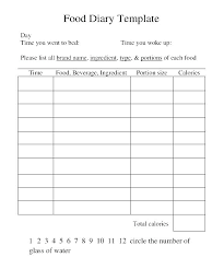Food Journal Template Weekly And Exercise Printable