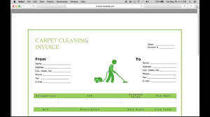 make a carpet service cleaning invoice