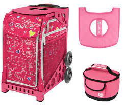 Zuca Sport Bag Pink Sk8 With Lunchbox