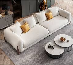Italian Living Room Fabric Sofa Set