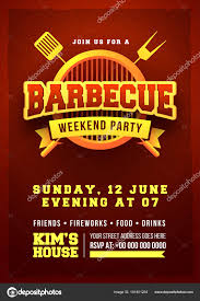 Barbecue Poster Flyer Template Or Invitation Design