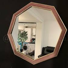 Wall Mirror Velvet Frame Octagon Shape