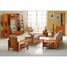 living design wooden home sofa set