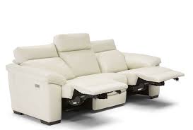 cream leather recliner sofa