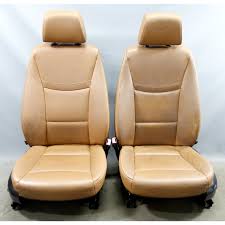 front seat pair saddle brown leather