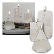 Led Candle Oil Lamp Cylinder Cone