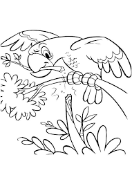 Downloads are subject to this site's term of use. Online Coloring Pages Coloring Page Parrot Broke A Twig Parakeet Coloring Pages For Kids