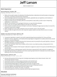 Sample Pharmacy Technician Resume With No Experience Creer Pro