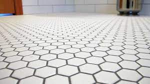 white hexagon mosaic tile tile
