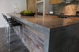 How to make a kitchen island with a concrete waterfall countertop. Pin On For The Home