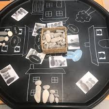 Tuff Tray Obsessed on Instagram: "Who lives in your house? Making our family out of pebbles! Thank you for the inspiration @ear… | Tuff tray, Eyfs, Eyfs activities