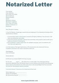 printable notarized letter templates