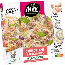 MIX Pizza del gusto saumon fumé au bois de hêtre sauce alfredo à partager  380g pas cher - Auchan.fr