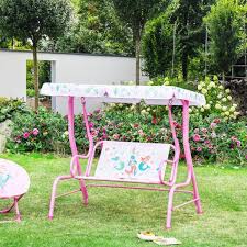Outsunny 2 Seat Kids Canopy Swing