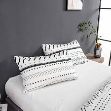 clothknow white black boho comforter