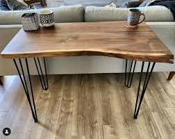 Live Edge Console Table Hairpin Legs