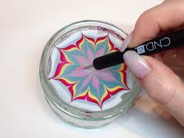 how to produce water marbling nail art