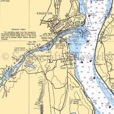 New York Kingston Port Ewen Hudson River Nautical Chart Decor