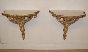 pair of large wall mounted console