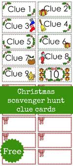 This set includes 26 flash cards with our lovely original illustrations in high resolution pdf format. Christmas Scavenger Hunt Free Printable Clue Cards For Kids
