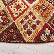 safavieh kilim collection klm726q handwoven red gold rug 6 x 6 round