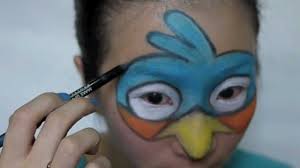 blue angry bird makeup you