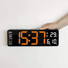 Large Digital Wall Clock Remote Control