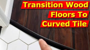 how to transition wood floors to curved