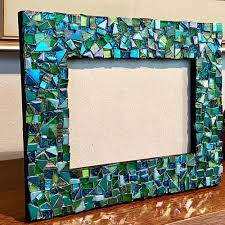 Green Blue Mosaic Picture Frame 8 5x10