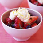 berries salad with whipped ricotta cream