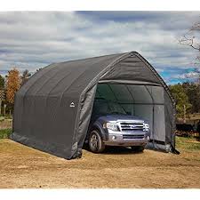 The average price for portable garages ranges from $150 to $5,000. Amazon Com Shelterlogic 13 X 20 X 12 Garage In A Box Suv And Full Size Truck All Season Metal Alpine Style Roof Portable Outdoor Garage 62693 Gray Sports Outdoors