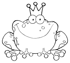 Tranh tô màu con ếch đội vương miện « in hình này