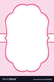 Pink Polka Dot Invitation Template Royalty Free Vector Image