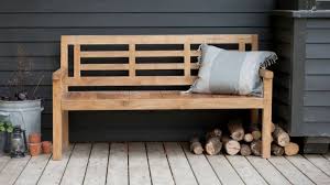 wooden and metal outdoor bench seats