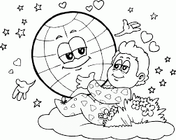 Flower with earth globe templat e. 35 Free Printable Earth Day Coloring Pages