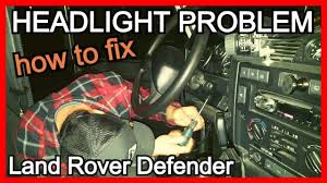 defender headlights problem dip beem