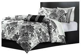 queen size 7 piece damask comforter set
